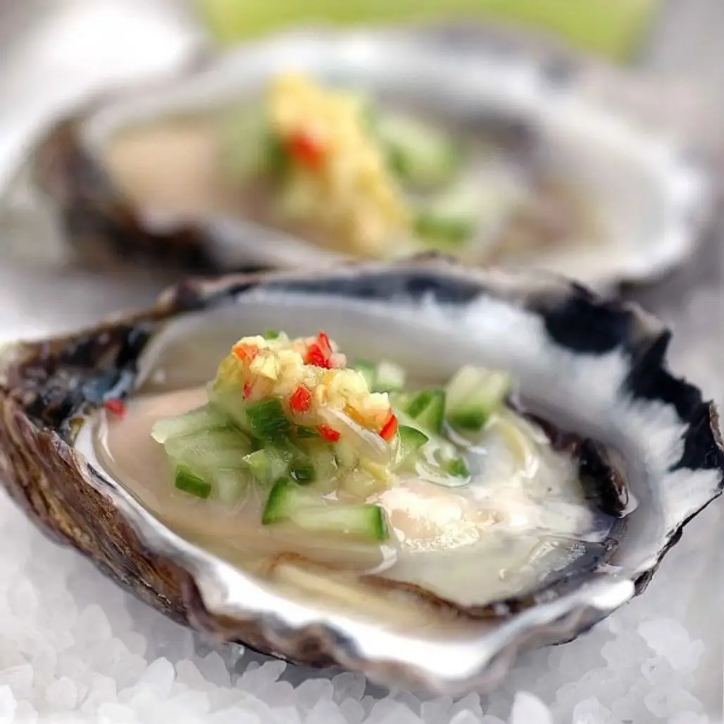 Chili, Lime and Gin Marinated Oysters