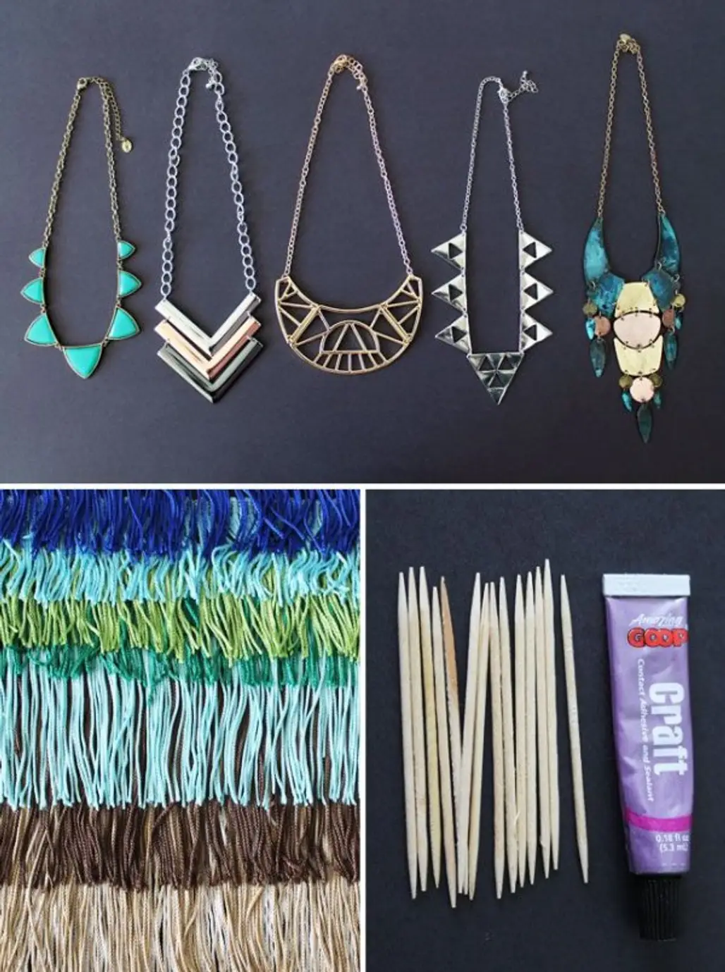5 Fringe Statement Necklaces You Can Make in under 5 Minutes