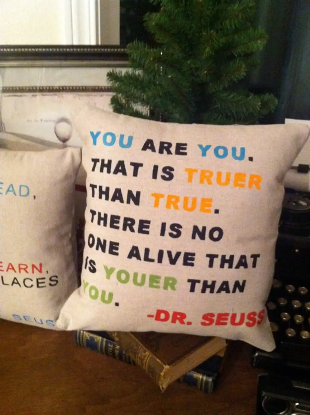 Dr. Seuss Quote Pillow