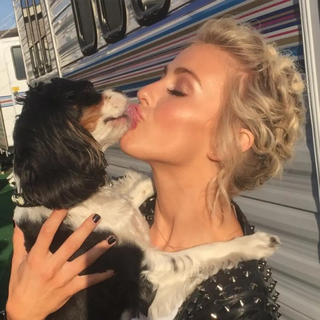 Julianne Hough & Some Puppy Kisses