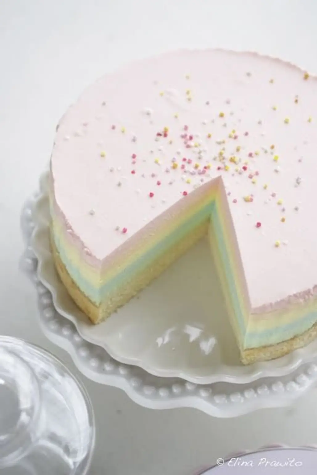 Pastel Rainbow Cheesecake