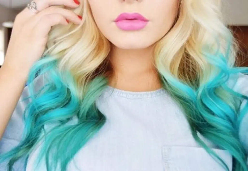 Her Dip-dyed Mermaid Hair