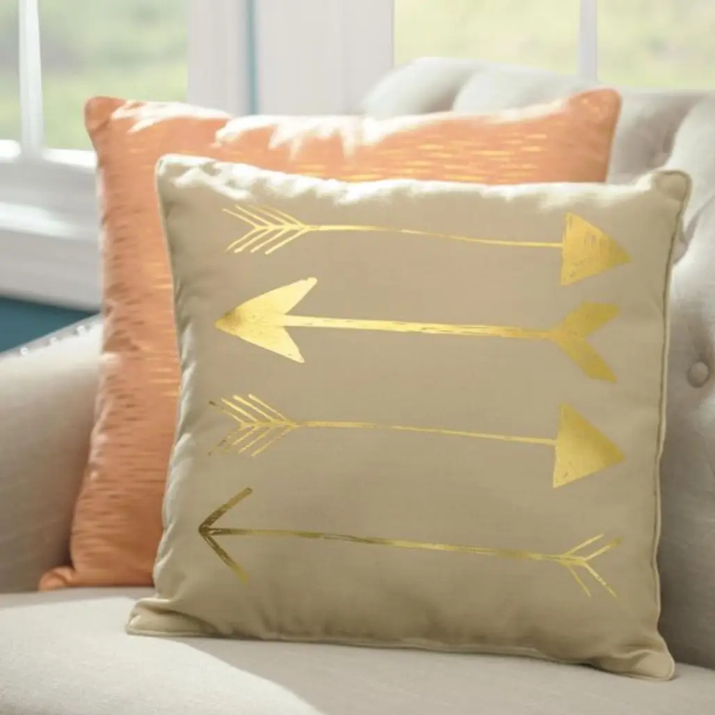 Metallic Arrow Pillow