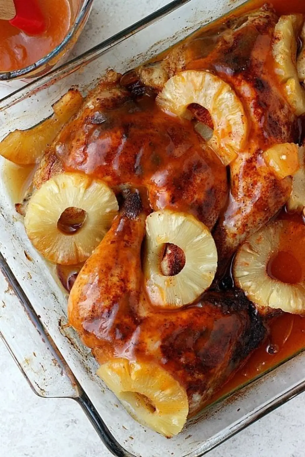Pineapple Sriracha Glazed Chicken