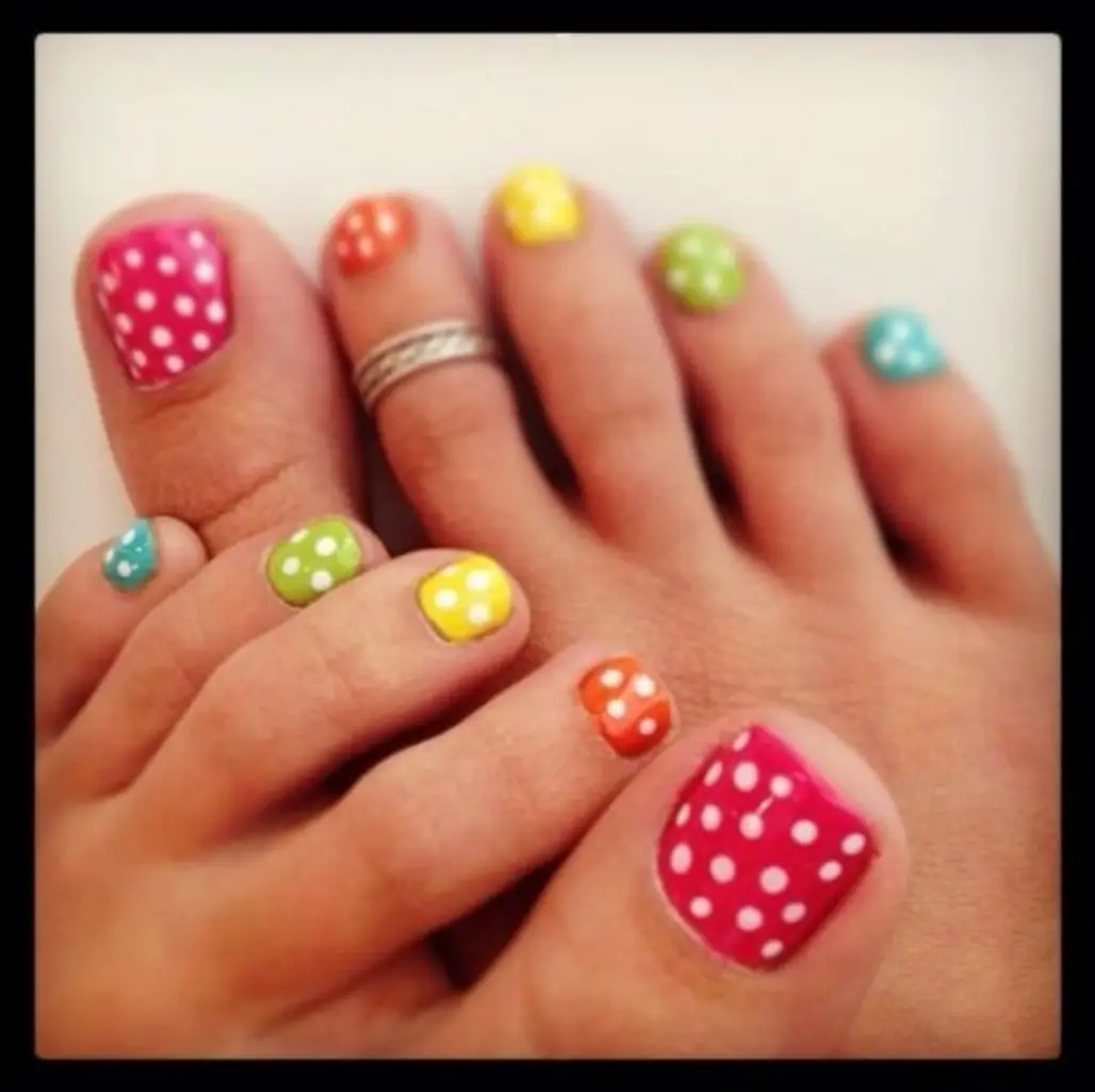 Cute polka dot toes!!! | Jenna N.'s Photo | Beautylish