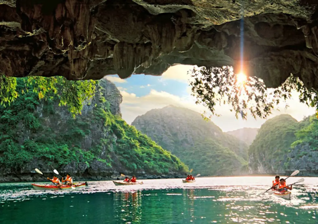 Kayaking in Halong Bay, Vietnam