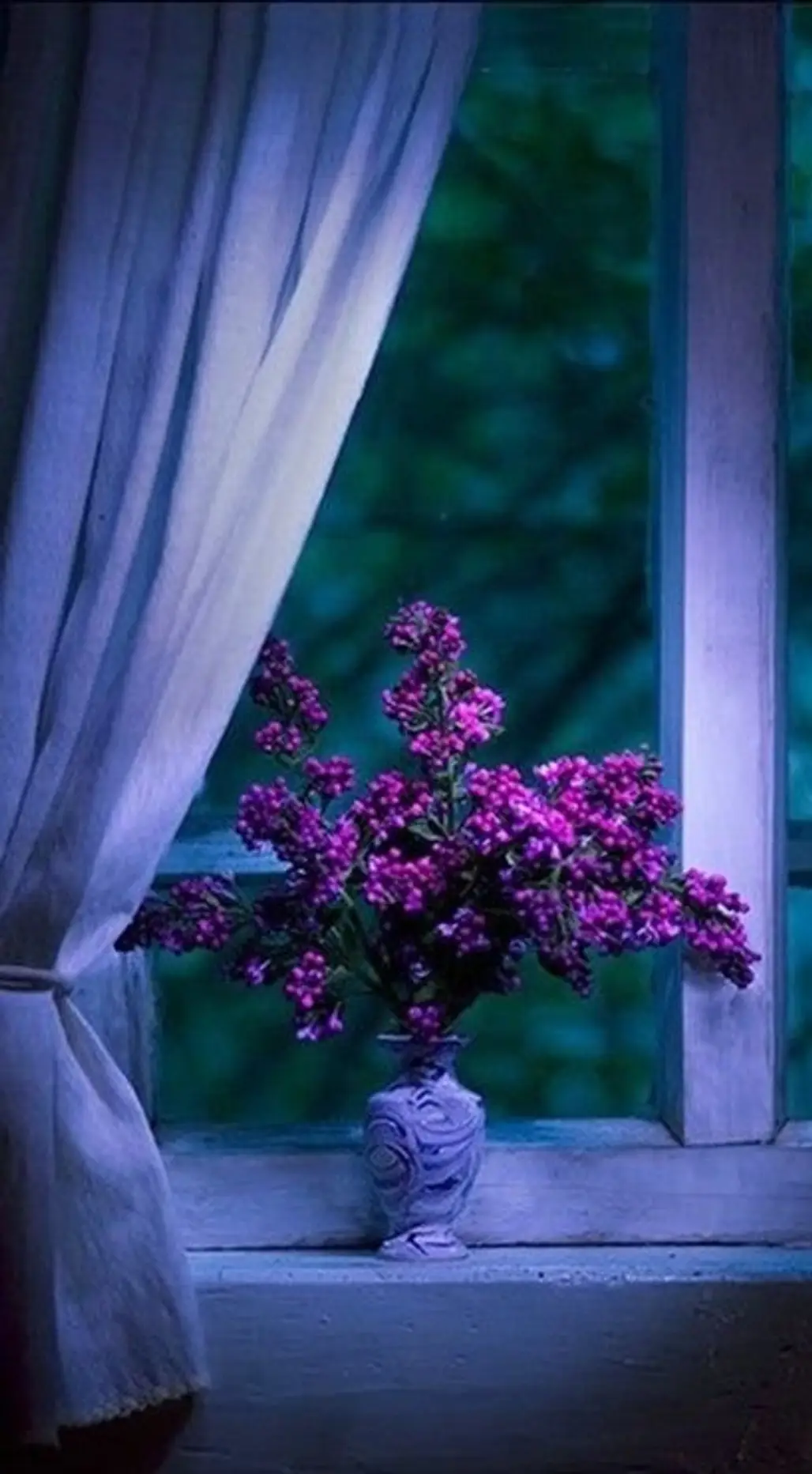 Dramatic Purple Flower Arrangement