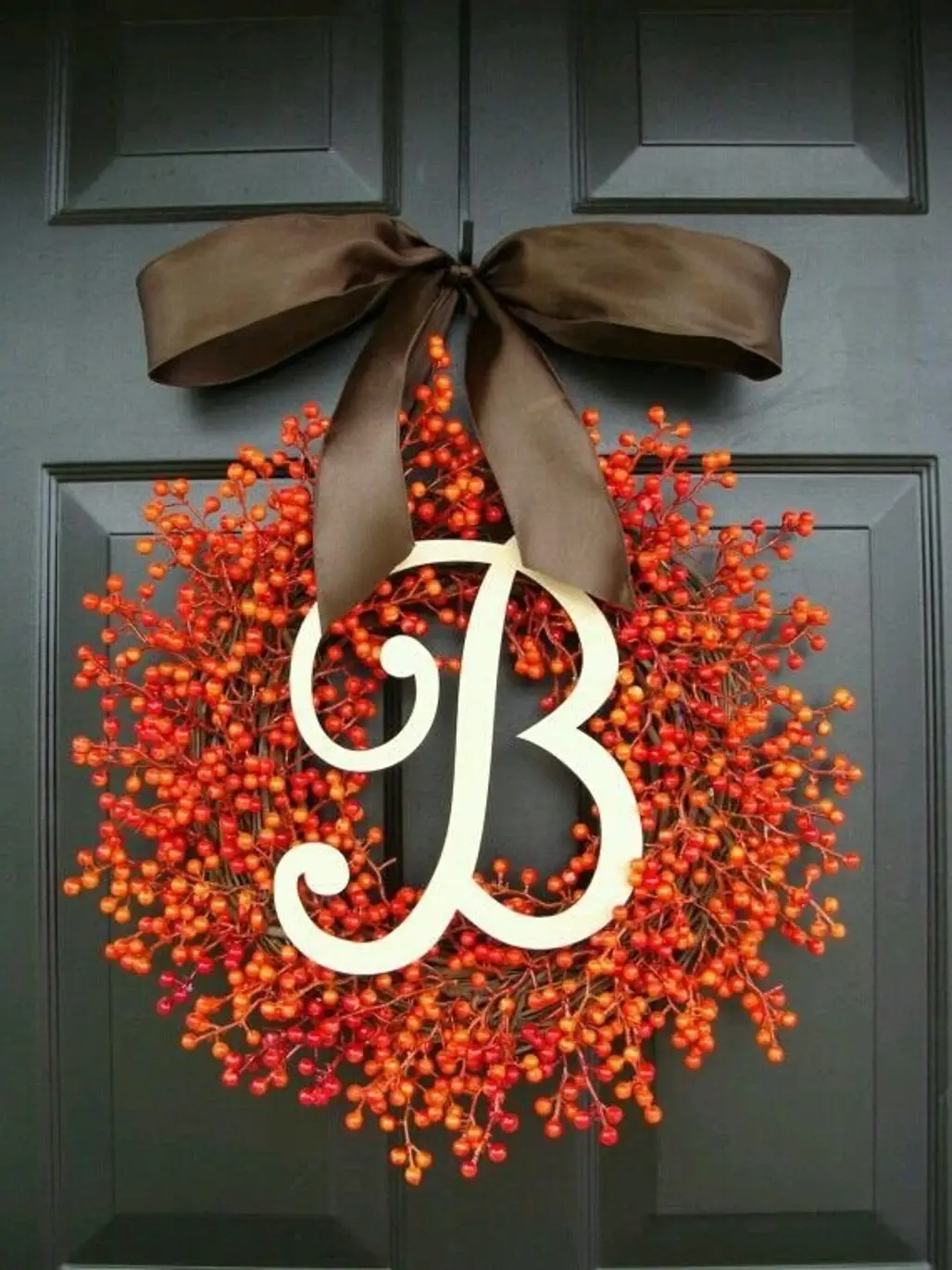 Berry Monogram Wreath