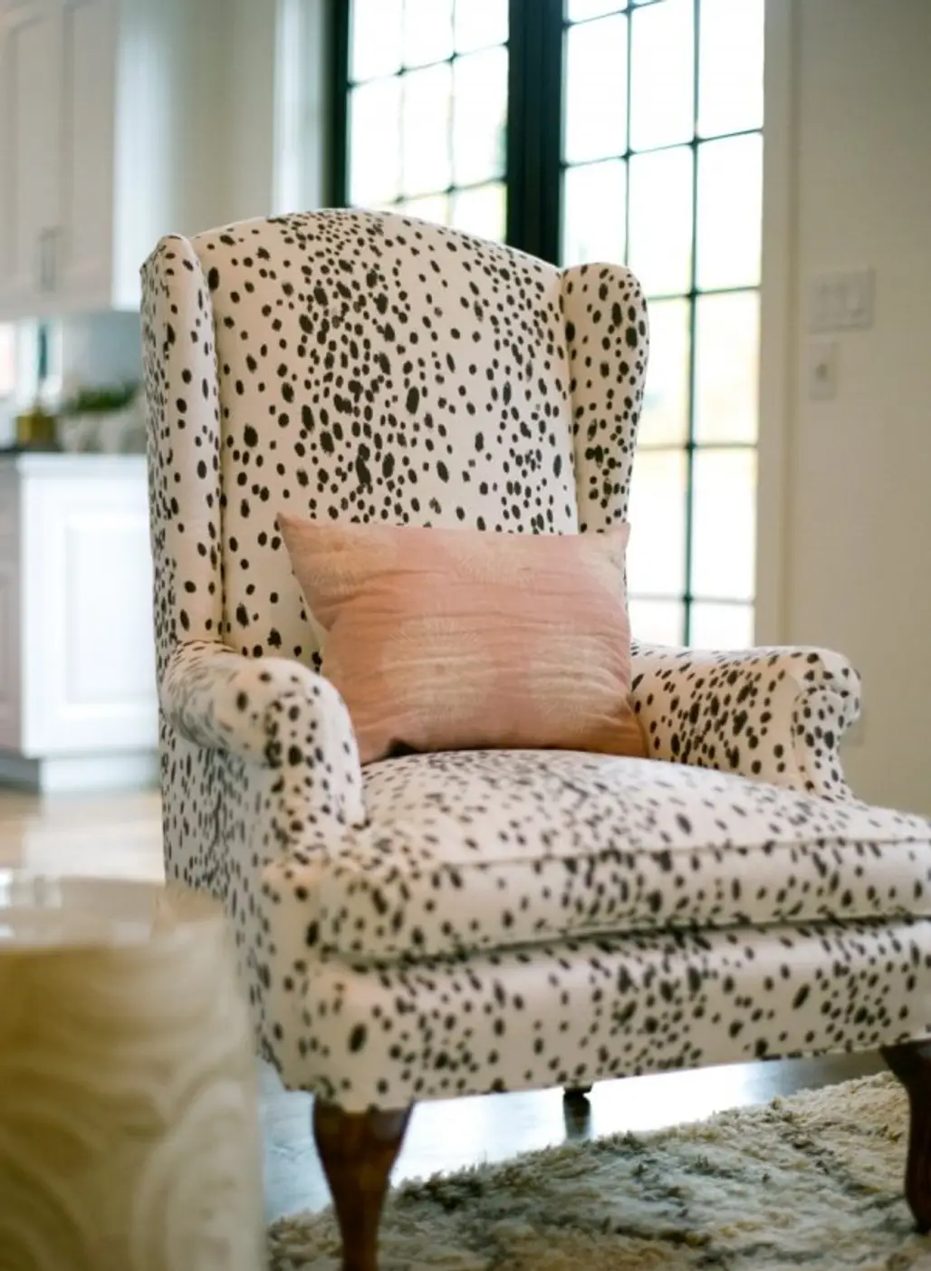 Black and White Spotted Chair