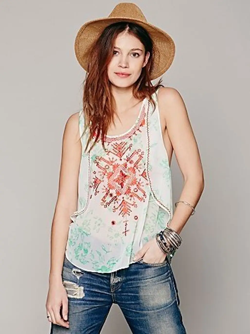 FP New Romantic Embroidered Tank