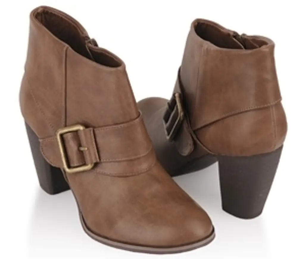 Forever21 Buckled Leatherette Ankle Boots