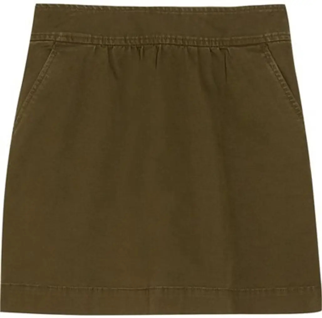 J.Crew Stretch Cotton-Twill Skirt
