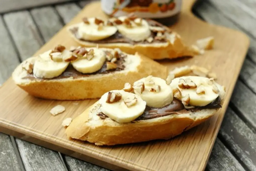 Nutella Banana Bruschetta