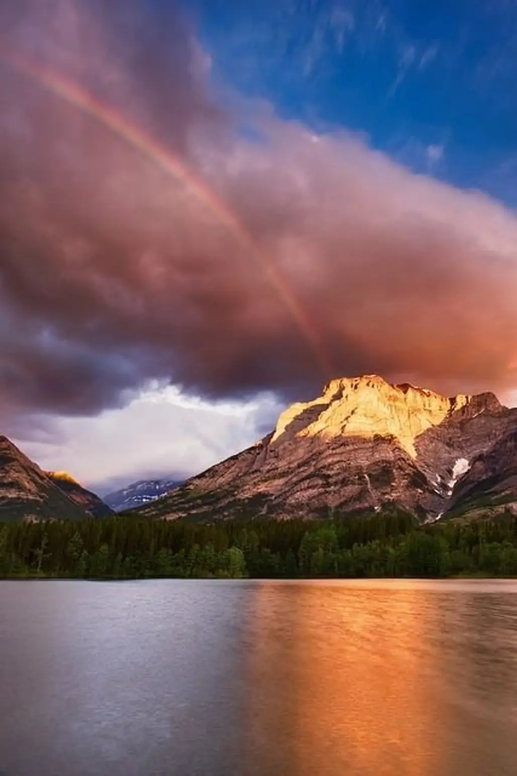 Wedge Pond Rainbow, Alberta, Canada