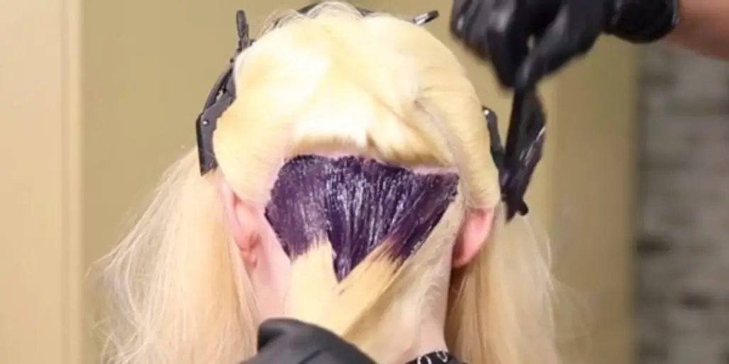 Apply Royal Purple to a 2-Inch Section of Your Hair
