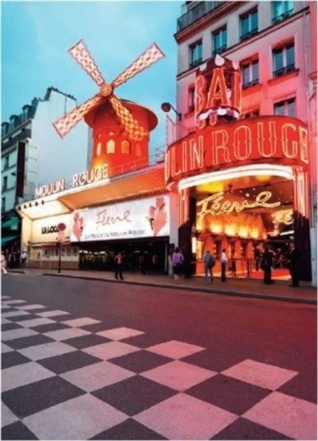 Moulin Rouge,plaza,facade,restaurant,signage,