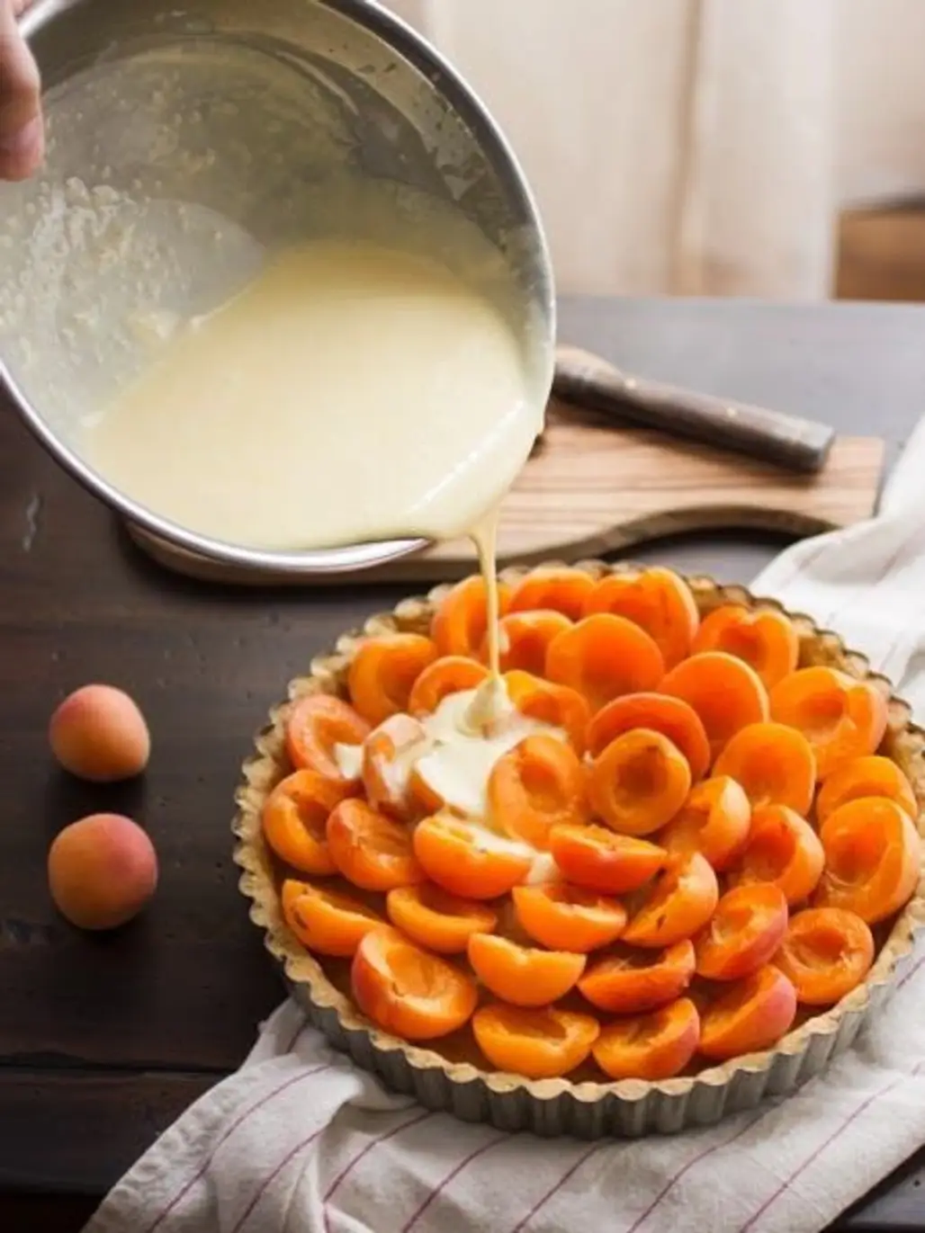 Apricot Crème Fraîche Tart with Honey and Pistachios