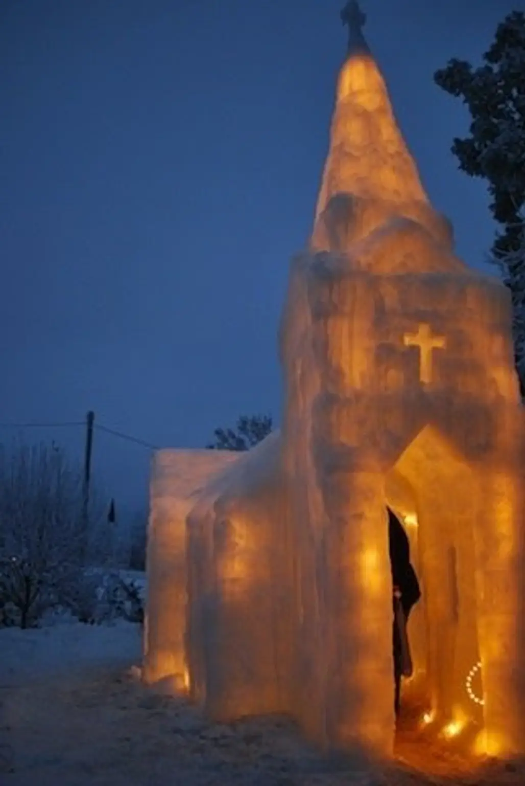 Ice Church in Aurskog, Norway
