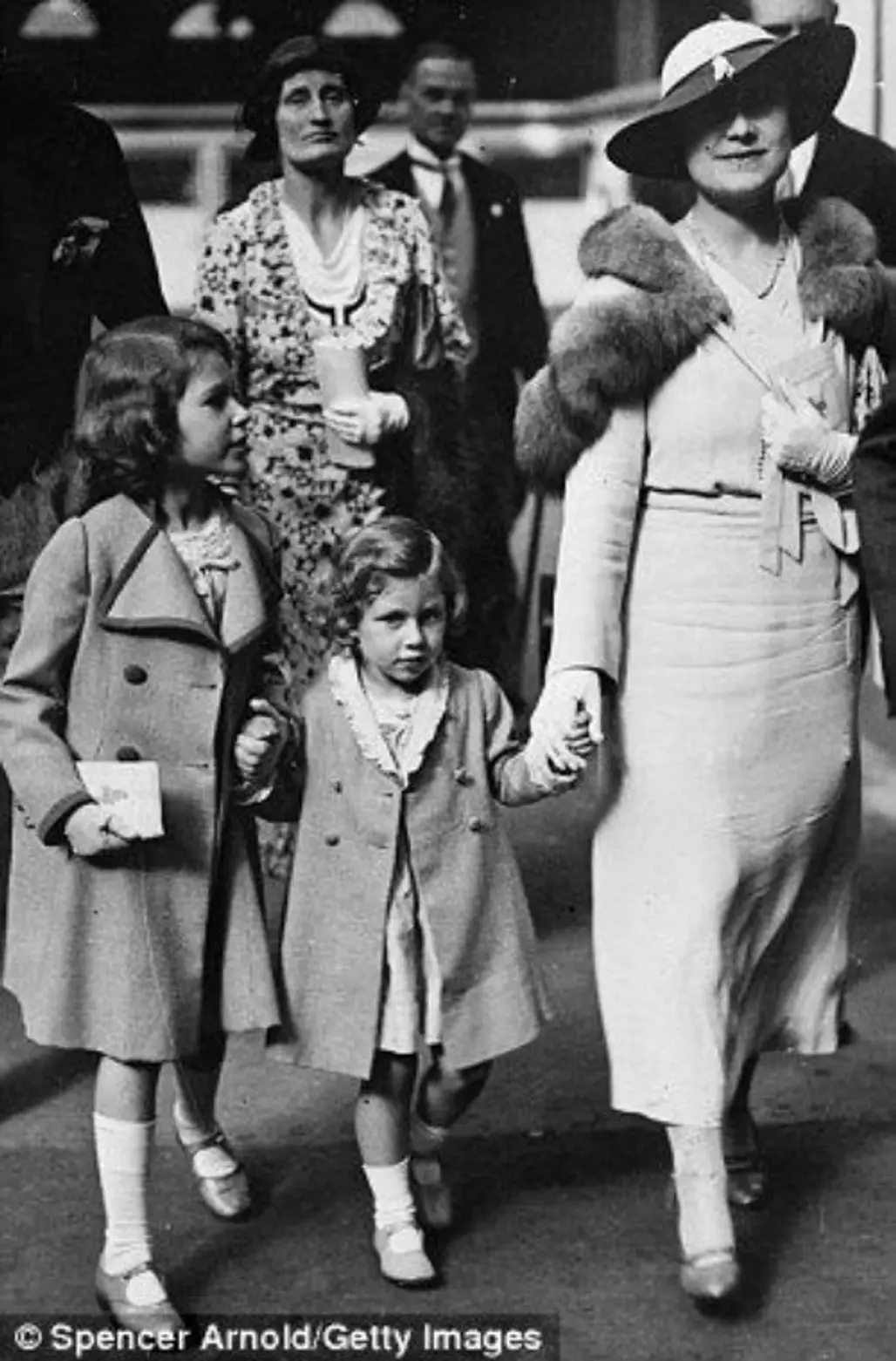 Princess Margaret Rose, Princess Elizabeth and Queen Elizabeth