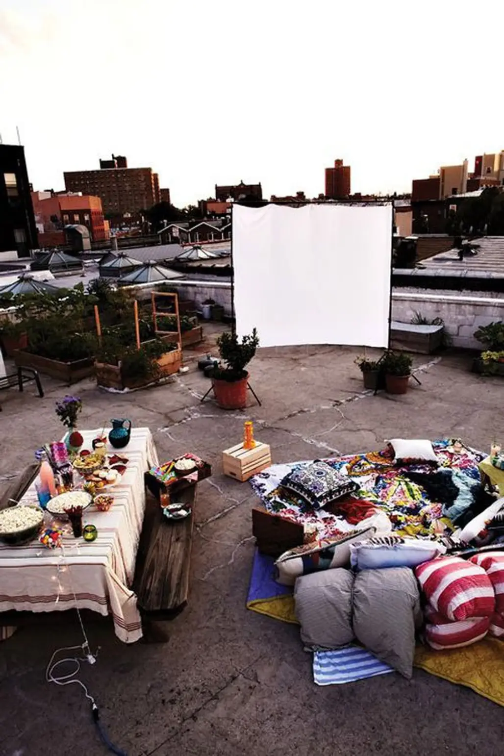 Rooftop Movie Night Picnic
