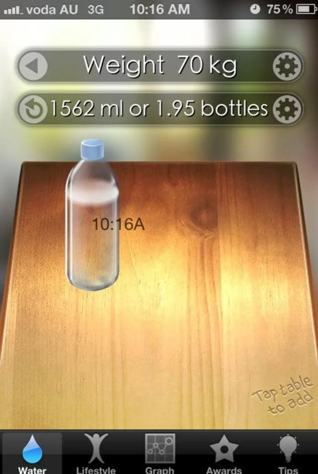 Mark Your Water Intake via an App