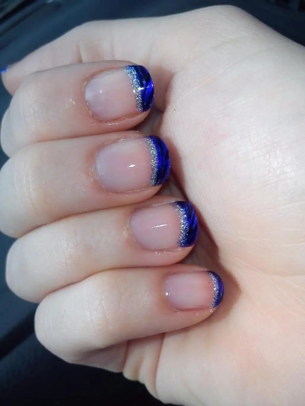 Funky Blue French Tips