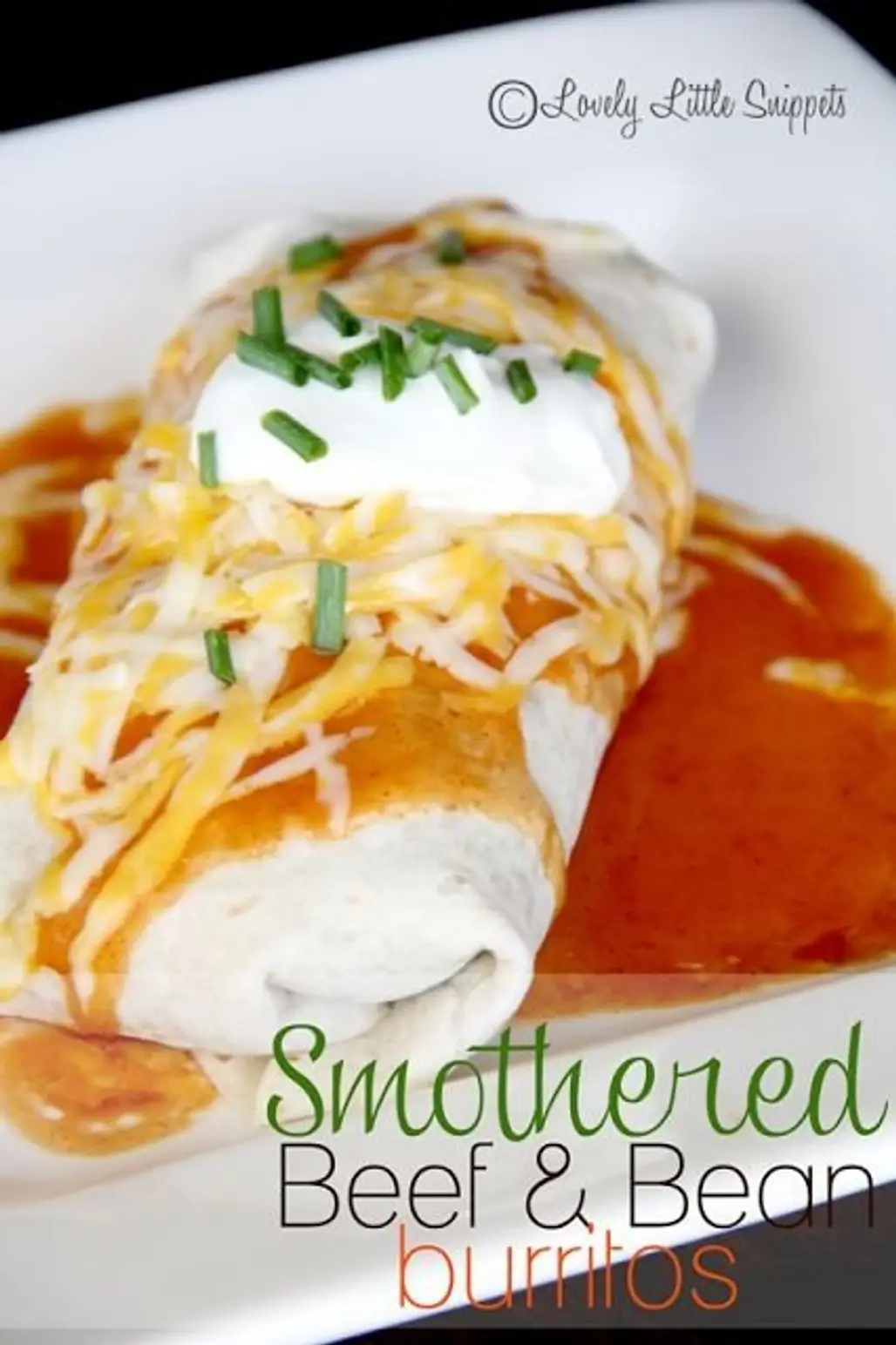 Smothered Beef and Bean Burritos