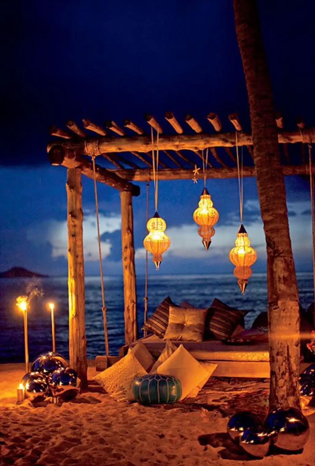 Lighted Beach for Two