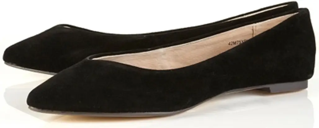 Topshop Milly Black Suede Point Pumps
