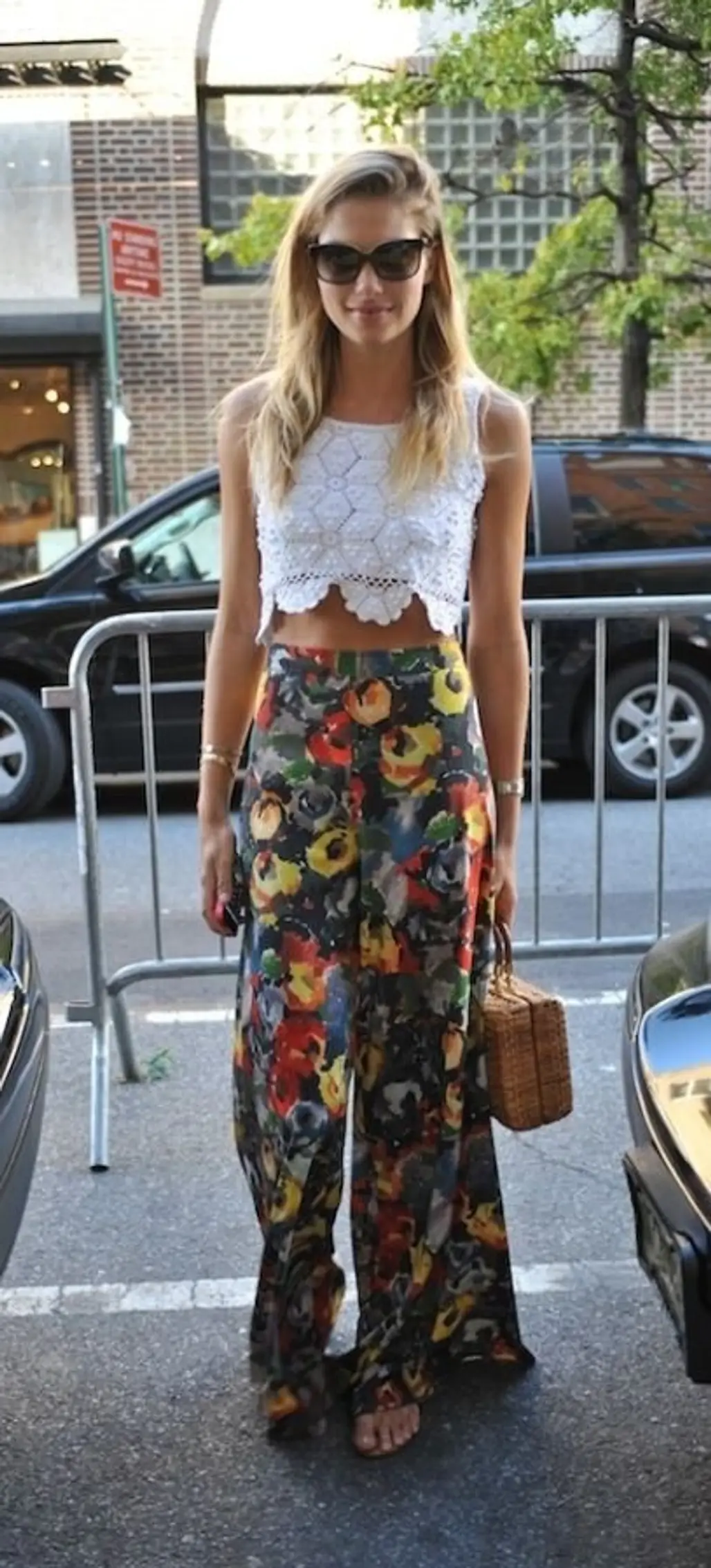 Floral Pants and a Crop Top