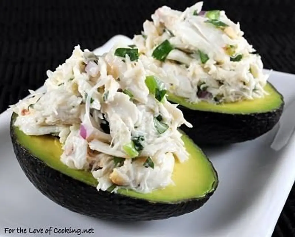 Cilantro and Lime Crab Salad in Avocado