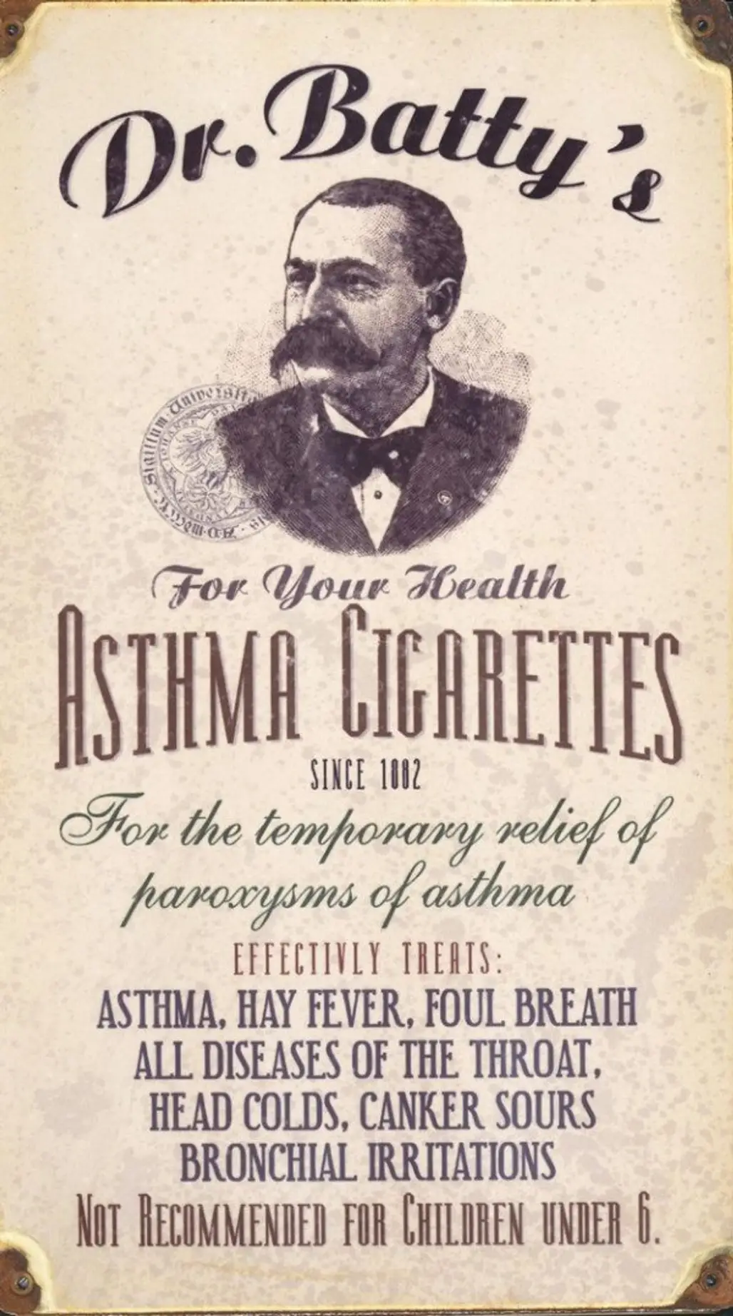 These Asthma Cigarettes Are Not Recommended for Children under Six