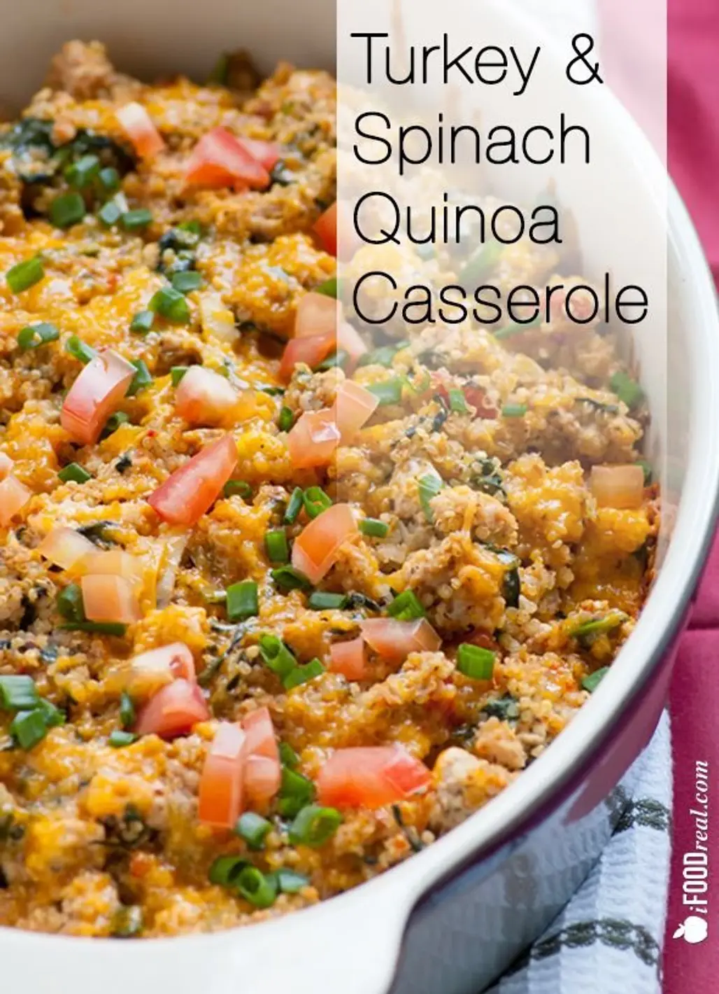 Healthy Turkey & Spinach Quinoa Casserole