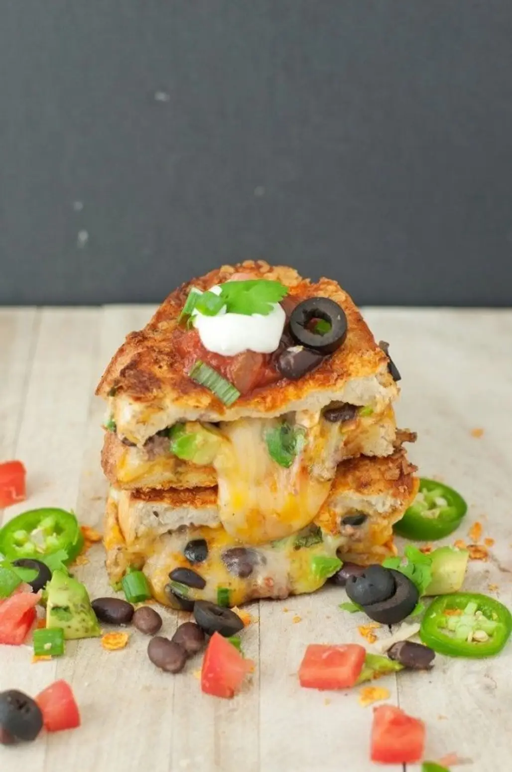 Loaded Nacho "Game Day" Grilled Cheese
