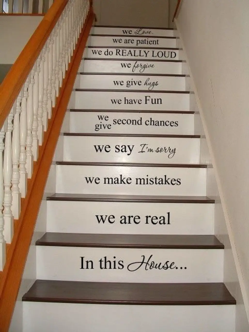 Stenciled STAIRS
