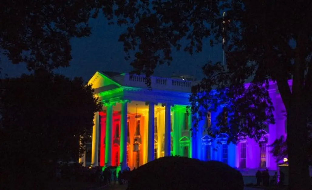 Rainbow White House = Beautiful
