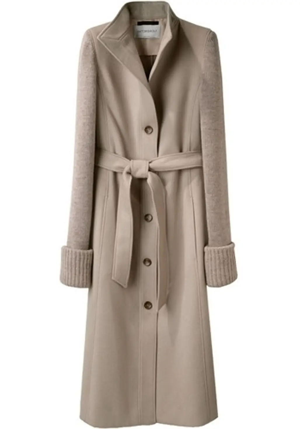 Viktor & Rolf Wool Coat with Knit Sleeves