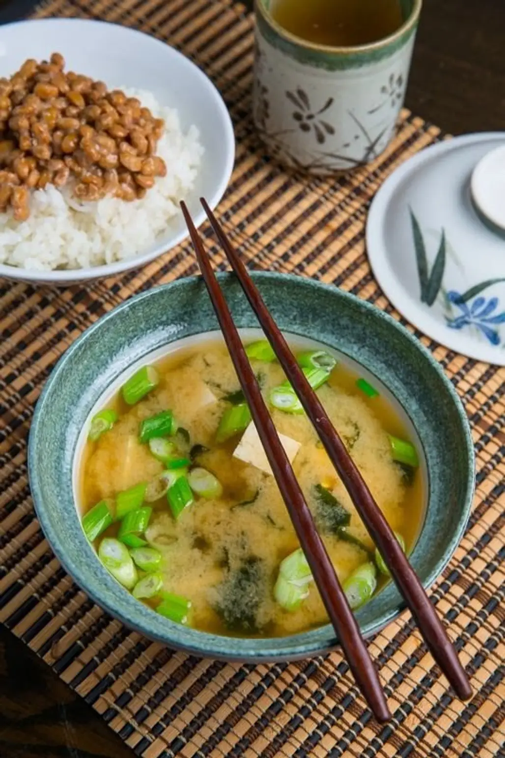 Japanese Miso Soup with Tofu and Wakame