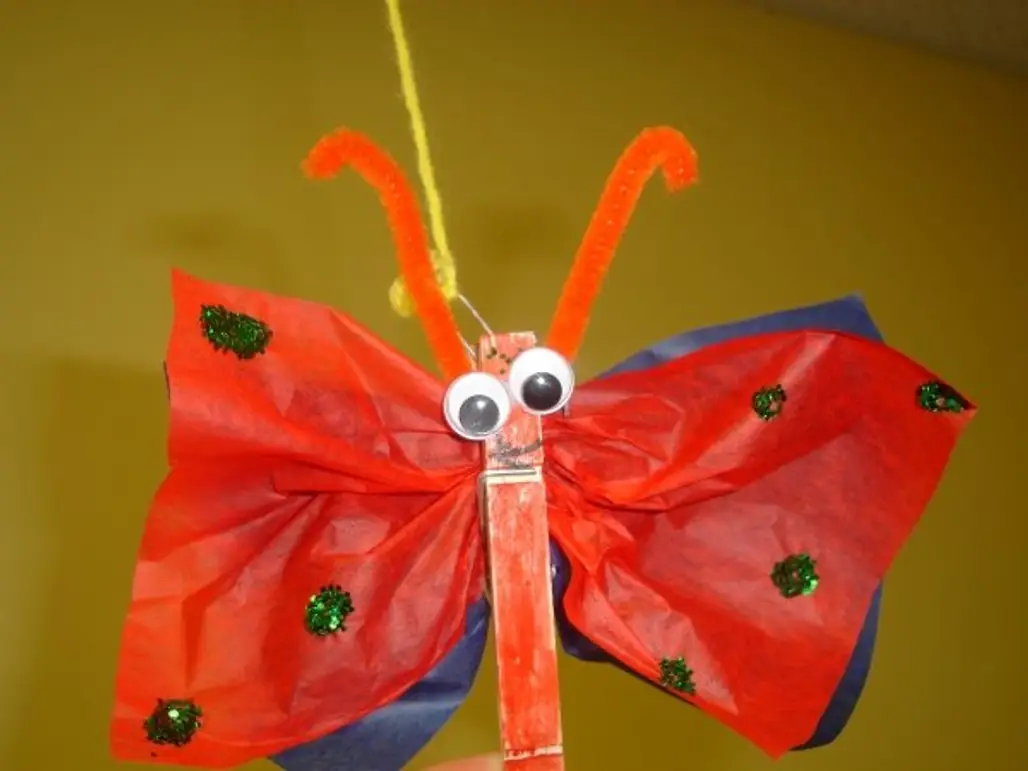 Tissue and Clothespin Butterflies
