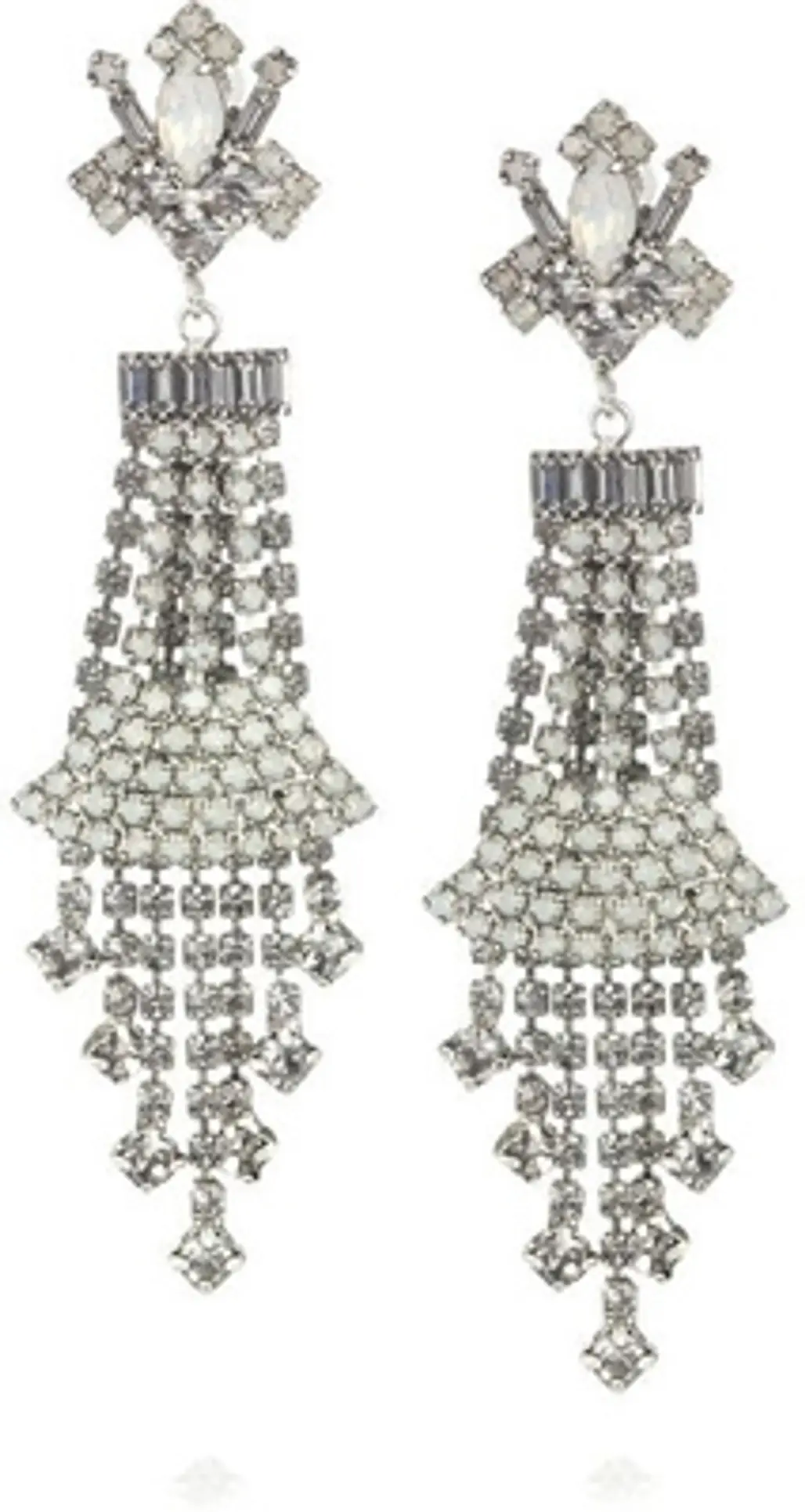 Dannijo Majorie Silver-Plated Swarovski Crystal Drop Earrings