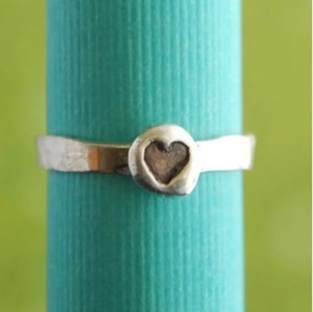 Silver Heart Stacking Ring