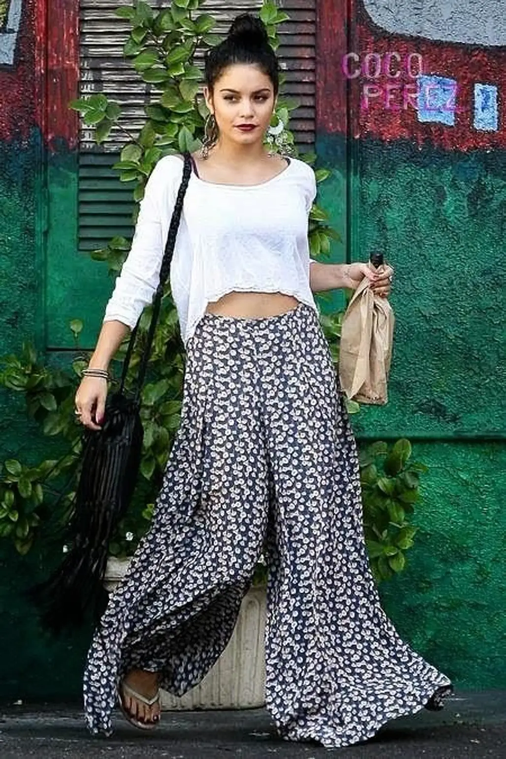 Cropped Shirt with Wide Leg Pants