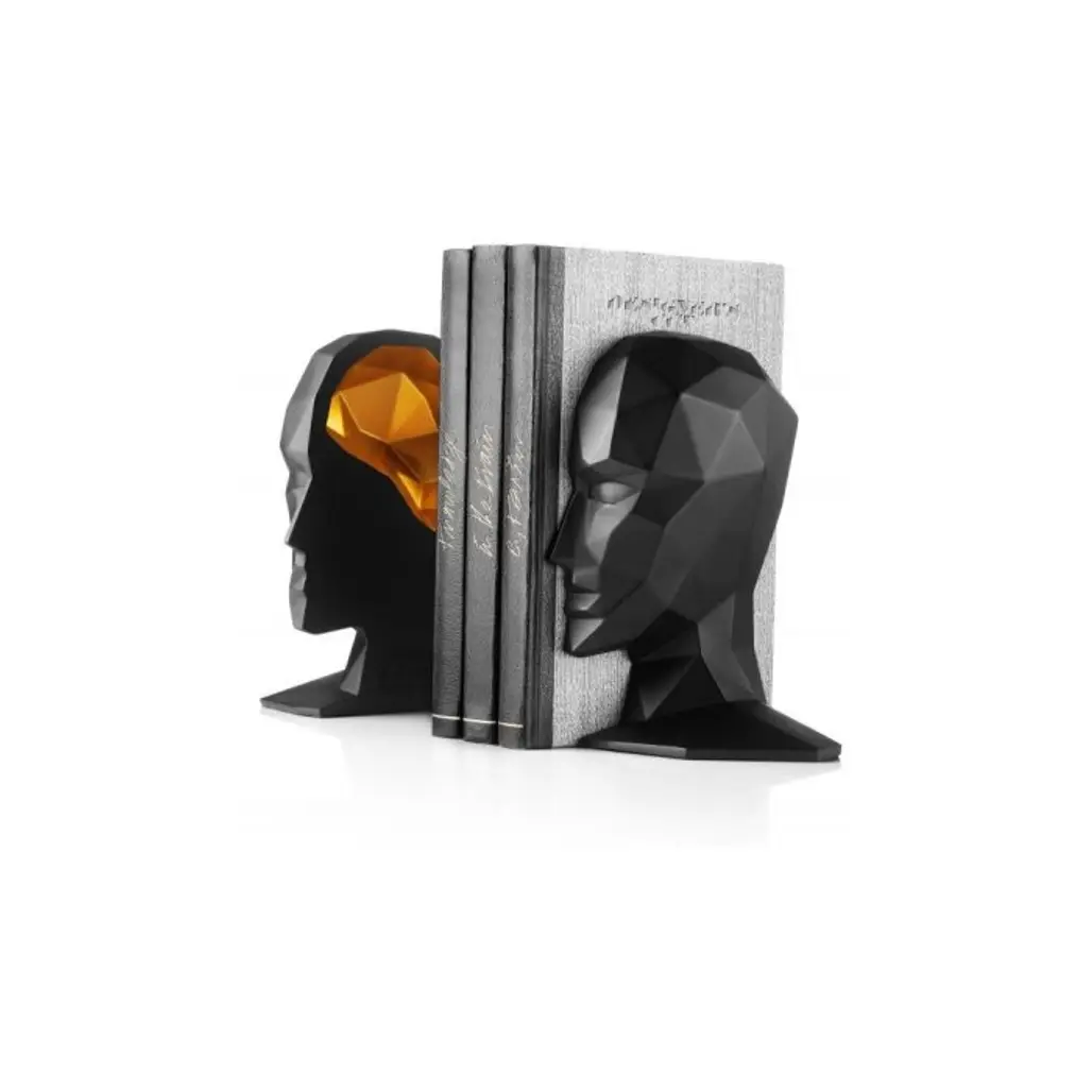 Knowledge in the Brain Bookends, Black/Gold