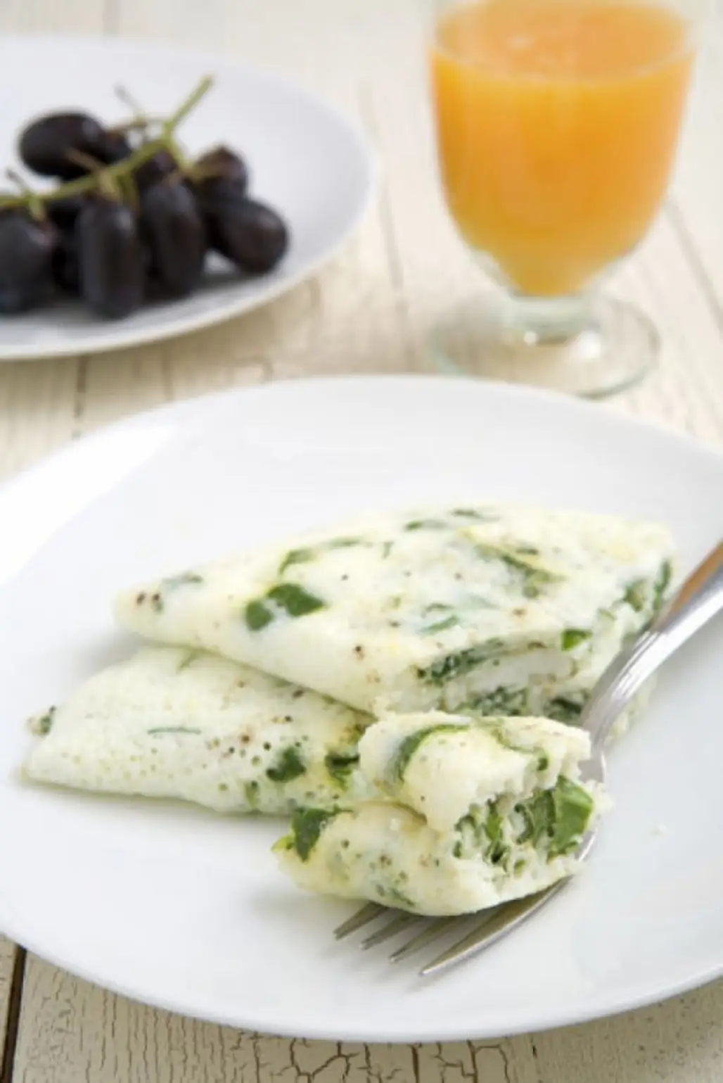 Spinach and Feta Egg White Omelet