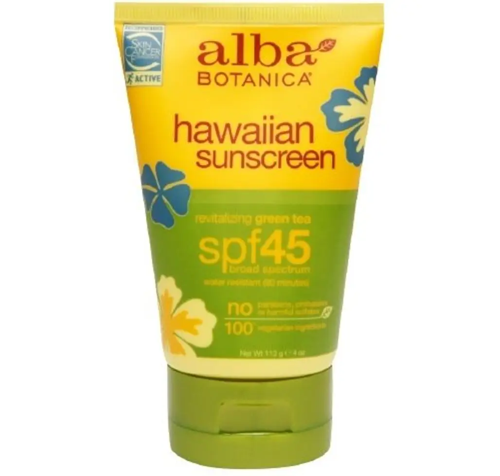 Alba Botanica Hawaiian Sunscreen, SPF 45 Revitalizing Green Tea