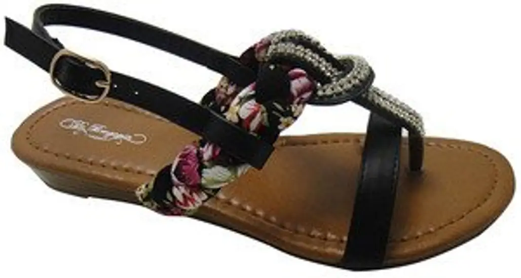 De Bengonia Floral Knotted T-strap