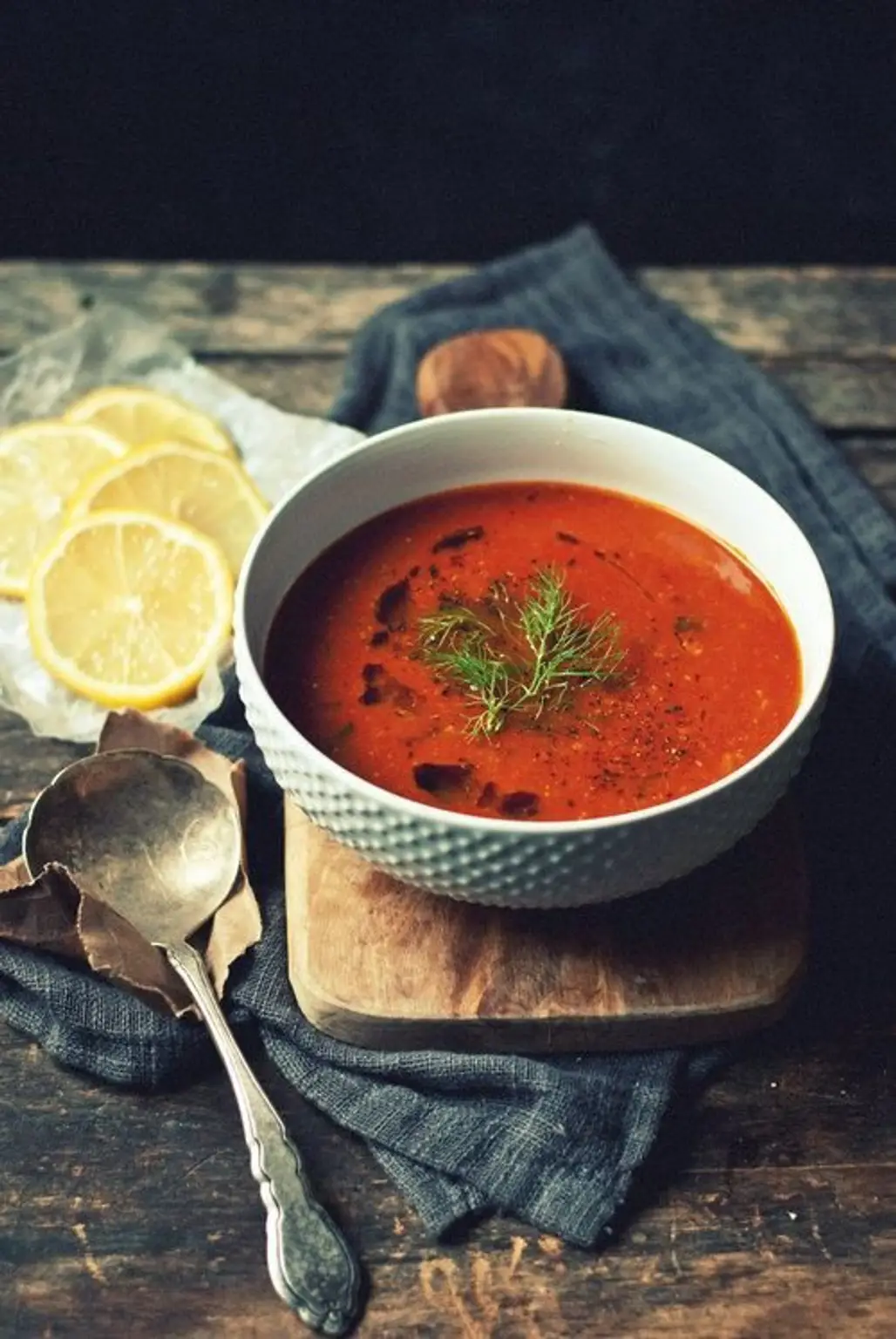 Caramelized Fennel, Roasted Garlic and Tomato Soup