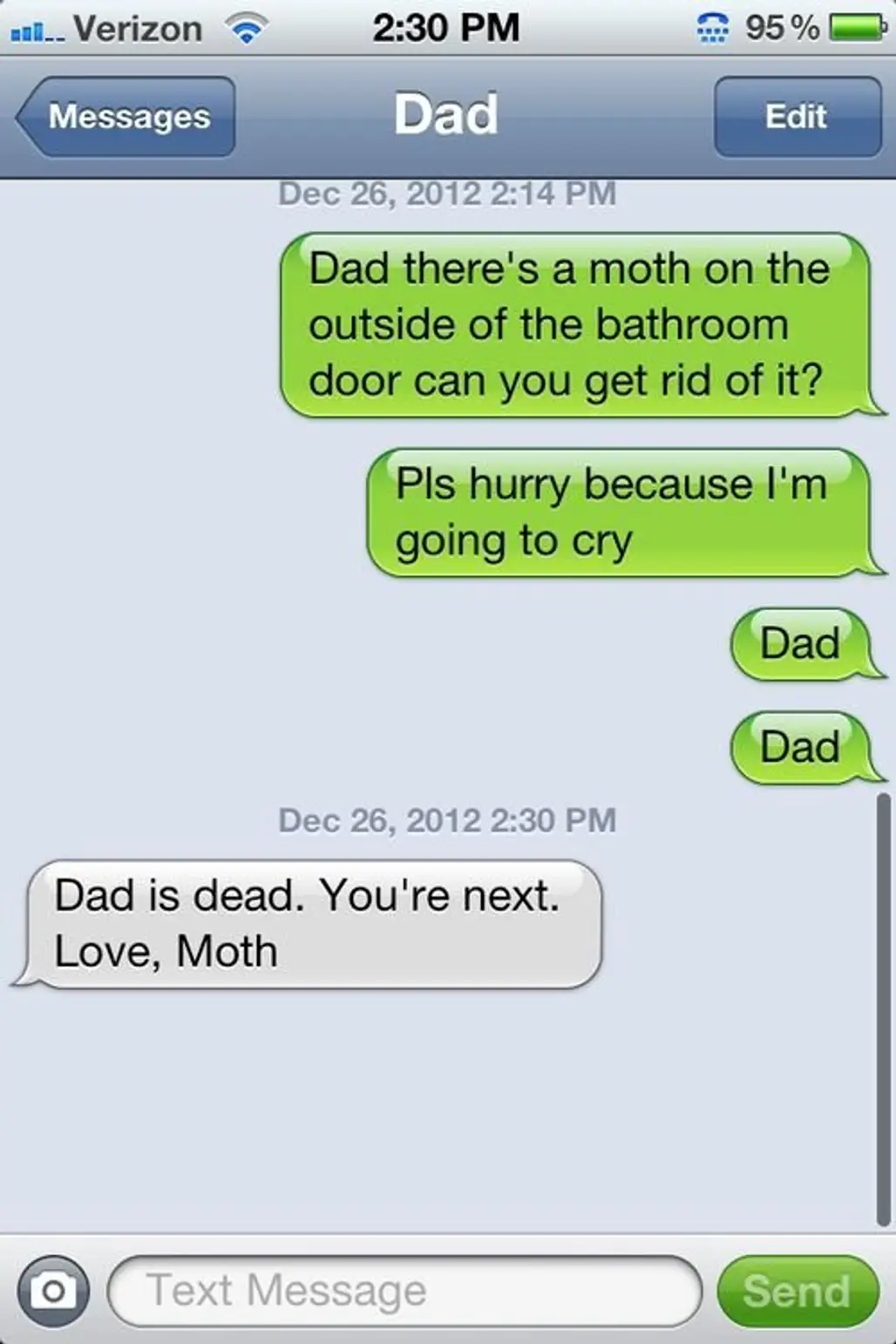 And Now I'm Afraid of Moths
