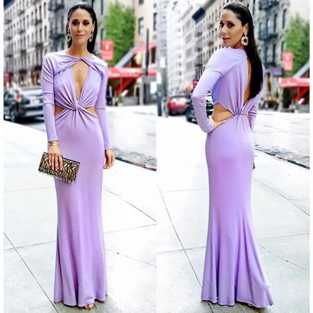 purple, clothing, pink, electric blue, gown,