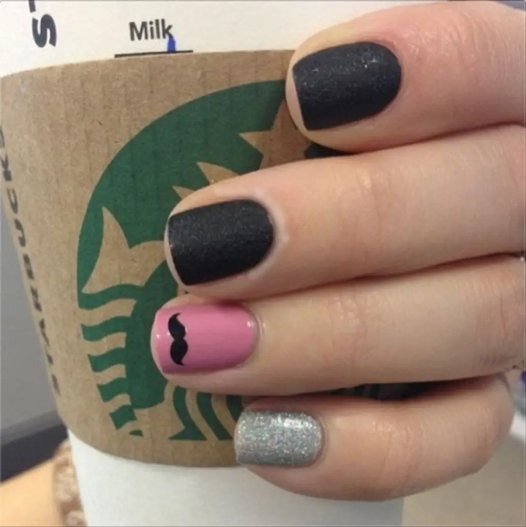 Mustache Nail Decal